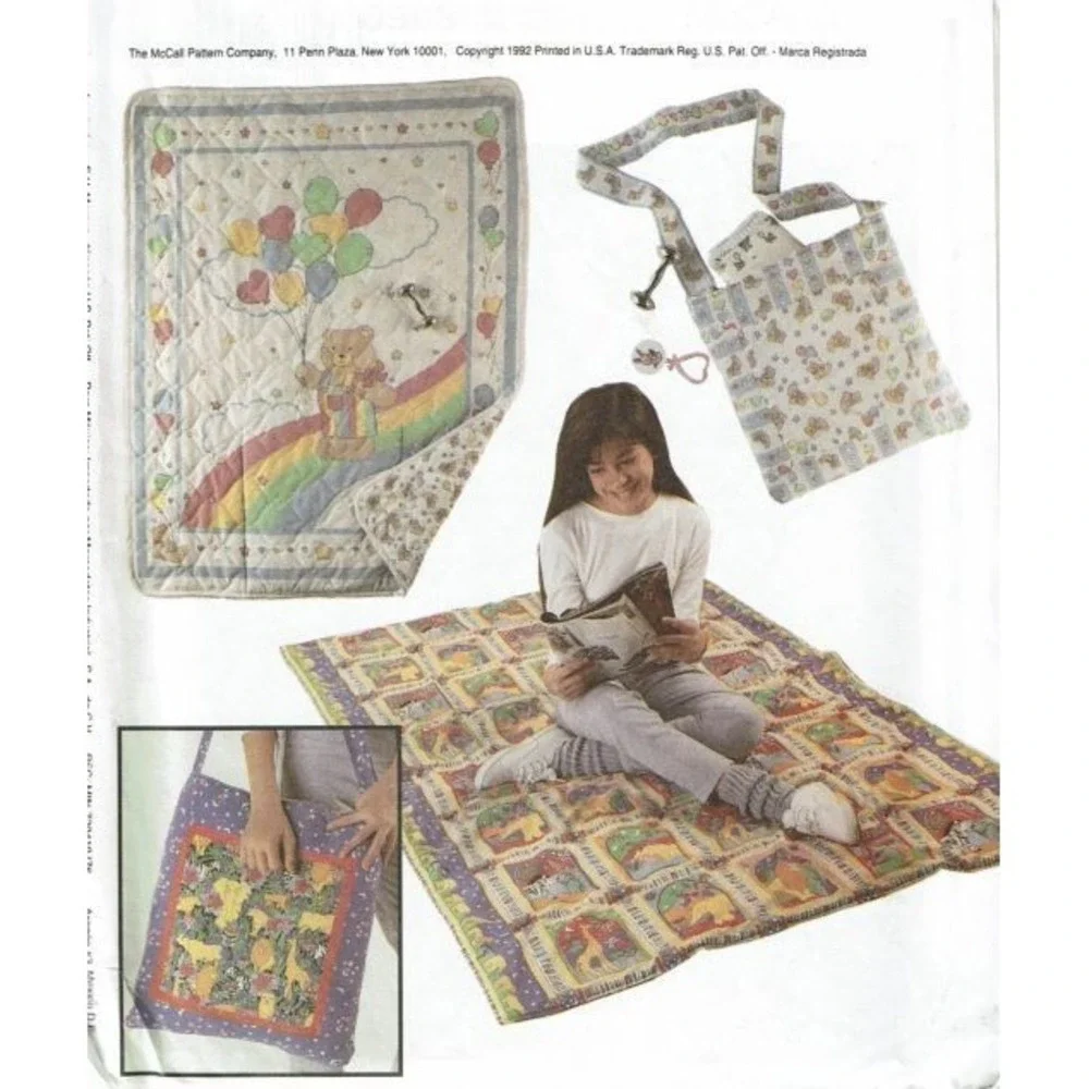 McCalls Sewing Pattern 5908‎ Magic Quilt Turns into Tote Bag